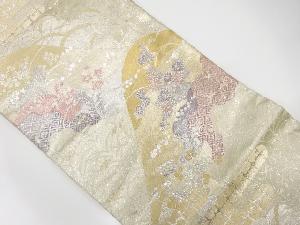 佐賀錦山並に菊・秋草模様織出し袋帯